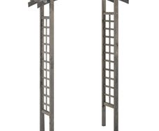 Trellis Arch 150x50x220 cm Grey Impregnated Pinewood