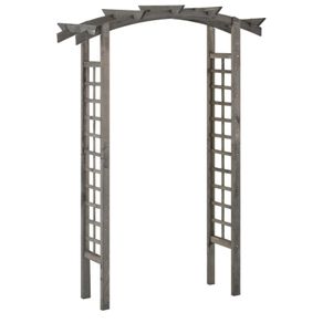 Trellis Arch 150x50x220 cm Grey Impregnated Pinewood