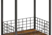 Side Table, End Table with Storage Rack, Small Nightstand, Coffee Table, Industrial Style, Small Table in Living Room and Bedroom, 40 x 29 x 52cm Rustic Brown (FREE SHIPPING)