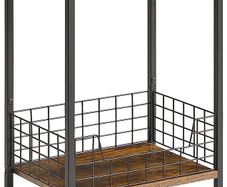 Side Table, End Table with Storage Rack, Small Nightstand, Coffee Table, Industrial Style, Small Table in Living Room and Bedroom, 40 x 29 x 52cm Rustic Brown (FREE SHIPPING)