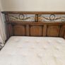 Bed. King size. Oak or cherrywood.  Antique. Image 4
