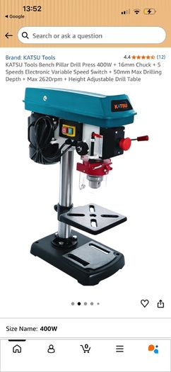 KATSU 400W Bench Pillar Drill Press