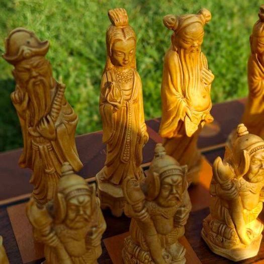 Vintage Chinese Style Chess Set