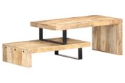 2 Piece Coffee Table Set Solid Mango Wood