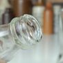 475 - Set of 5 Vintage Clear Glass Cork Screw Top Collectible Decorative Bottles Image 10