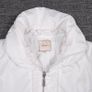 Alexo Vintage White Belted Longline Ruffle Hem Puffer Coat 10-12UK/40EU Image 9