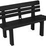 2 Seater Plastic Weatherproof Outdoor Garden Bench Heavy Durable Waterproof Patio Furniture Perfect for Patio Deck or Balcony Image 4