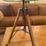 Wooden Tripod Table Lamps x 2 Image 2