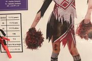 Zombie Cheerleader Halloween Costume Girls age 11/12 years