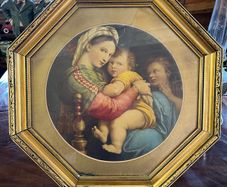 Vintage art the Madonna of the chair