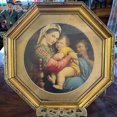 Vintage art the Madonna of the chair