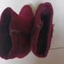 M&S Wine Suede Ankle Boots.  S. 7.5.  NEW. Image 4