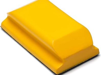 Glass Polish 15912 Hand-Held Sanding Block with hook and loop, Hand Sanding Pad | 65x125mm