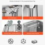 86.4cm Stainless Steel Dog Washing Station Pet Grooming Tub with Hot and Cold Faucet and Storage Rack Image 7
