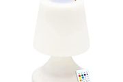 Table Lamp with Bluetooth Speaker, Rechargeable LED Night Light, Portable Dimmable Bedside Lamp with Remote and 16 Colors Changing for Bedroom/Office/Outdoor/Reading/Party