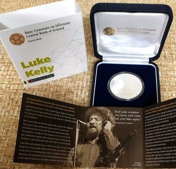 Luke Kelly Silver Proof Central bank issue