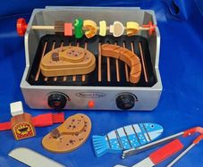 Melissa & Doug Wooden BBQ Grill Set  Complete