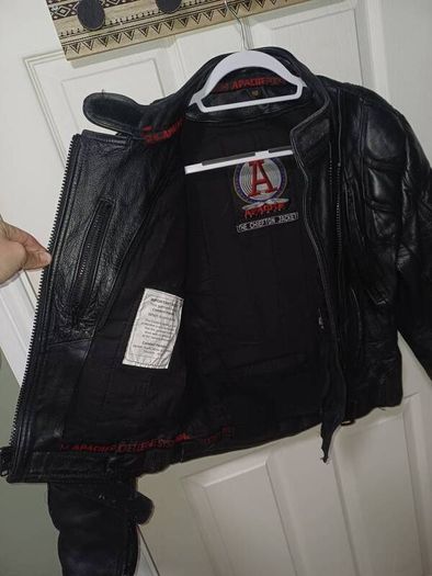 Leather Biker Jacket - Vintage Apache