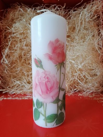 Large brand new unscented decorative pillar candle spring easter mother's day birthday new home gift