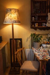 Large Vintage Lampshade 1940 50s Floral 20 inch
