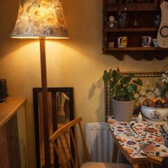 Large Vintage Lampshade 1940 50s Floral 20 inch