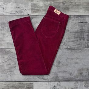 Vintage FUS Burgundy Corduroy Trousers W30 L33 Straight Leg Unisex Fit