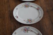 Vintage shabby chic floral platters