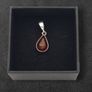 925 Sterling Silver & Natural Baltic Amber Minimalist Pendant Image 2