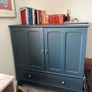 LOMMARP Cabinet, dark blue-green Image 3