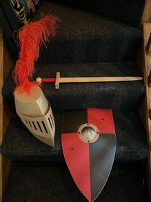 knights Wooden sword and shield with Helmet