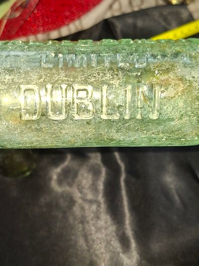 Antique Bottles with Embossed Names, Dublin etc. PRICE IS FOR 1 ONLY.