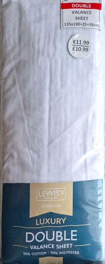 Double bed valance sheet