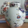 Fabulous Antique Masons Ironstone Medium Sized (7 inch tall) Lidded Prunus Jar/Ginger Jar in the Mandarin Pattern, Circa 1920 Image 5