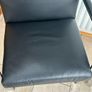 Pair of Black Cantilever Armchairs, Chrome Metal Frame, Retro Modern Image 5