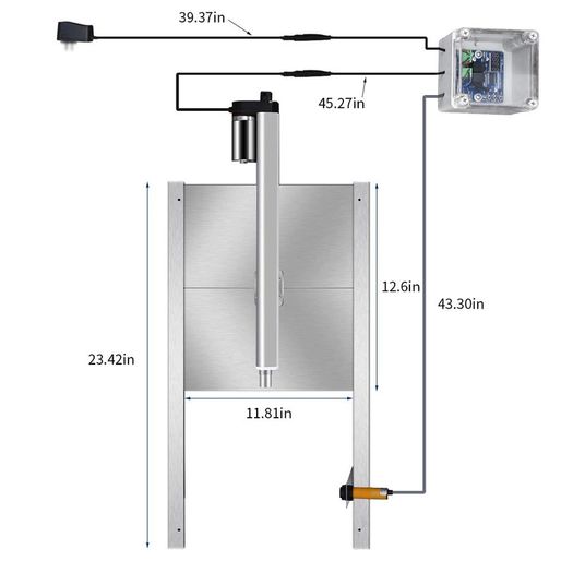 BRAND NEW EU Stock 110V-220V Automatic Chicken Coop Door Opener Kit with Infrared Sensor,Rainproof Outdoor Timer Controller Actuator Motor