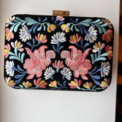 Embroidered Clutch Bag