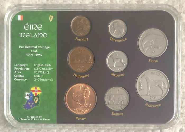 Irish pre-decimal coin set
