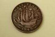 1949 George VI UK Half Penny
