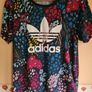 womens ADIDAS floral short sleeve t shirt Size UK 10 EU 36 Image 2