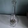 Reduced Hand blown vintage  glass decanter with  gin tag Image 2