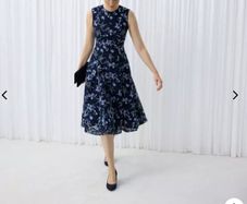 New Hobbs Embroidered Midi Dress