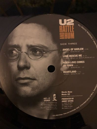 U2 - Rattle & Hum 1st Press 1988 12" Double Vinyl Album