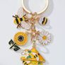 Cheerful Bee-Themed Enamel Keychain - Brand New & Unique Gift Image 2