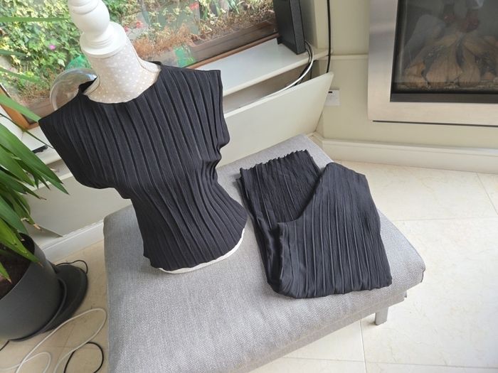 Zara black palazzo pants and top uk 10