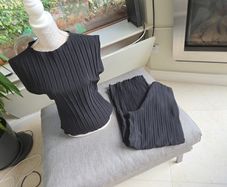Zara black palazzo pants and top uk 10