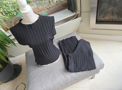 Zara black palazzo pants and top uk 10