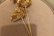 Faux christmas gold flower