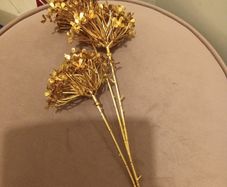 Faux christmas gold flower