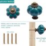 SALE | 12 Pack Ceramic Door Knobs Teal Drawer Knobs, Pumpkin Ceramic Knobs Vintage Cupboard Knobs with Mounting Screws, Antique Wardrobe Pull Handles Kitchen Cabinet Knobs for Dresser Image 4