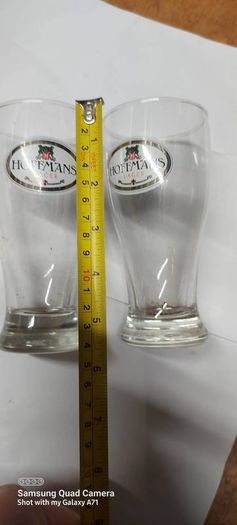 hoffman's lager x 2  half pints glasses rare item ,by cherry's brewery's waterford ,,very good condition,,buyer collects or pays postage thank you